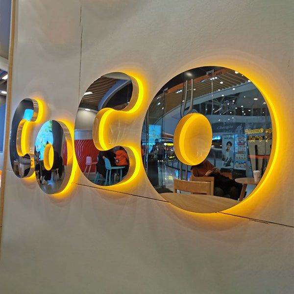 Custom Signs for Business Light Up Etsy