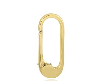14k Yellow Gold Enhancer Lock, Charm Holder (19x7mm)