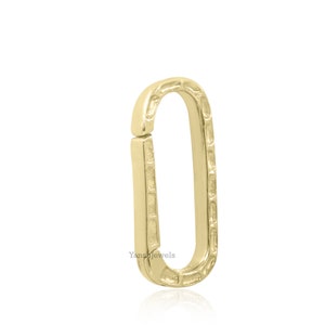 Bijoux de créateur à fermoir à ressort en plaqué or jaune 14 carats