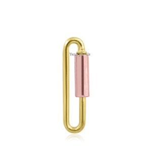 14k gold plated large screw carabiner lock jewelry