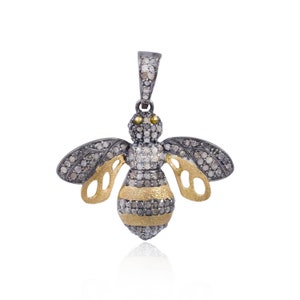 925 silver pave diamond bee pendant jewelry