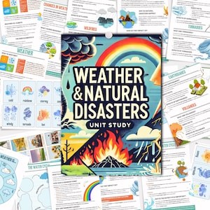 Étude d'unités météorologiques, Cycle de l'eau, Roue météorologique à imprimer, Météo Montessori, Catastrophes naturelles, Unité de tornades, Étude météorologique, Étude de la nature