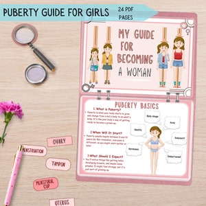 Girls Puberty Guide Teenagers, Personal Hygiene, Emotional Changes, Menstruation, Physical Changes, My Body First Period Reproductive System