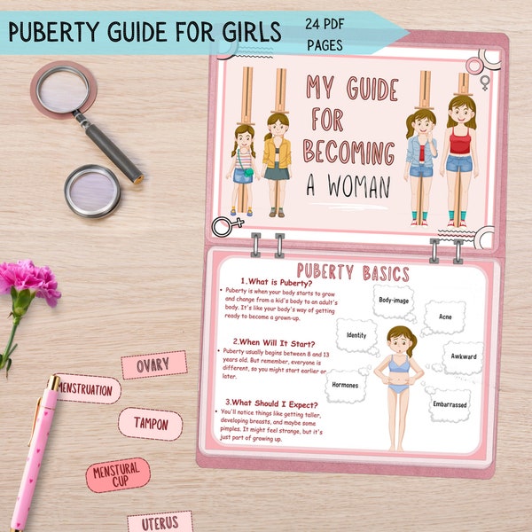 Girls Puberty Guide Teenagers, Personal Hygiene, Emotional Changes, Menstruation, Physical Changes, My Body First Period Reproductive System