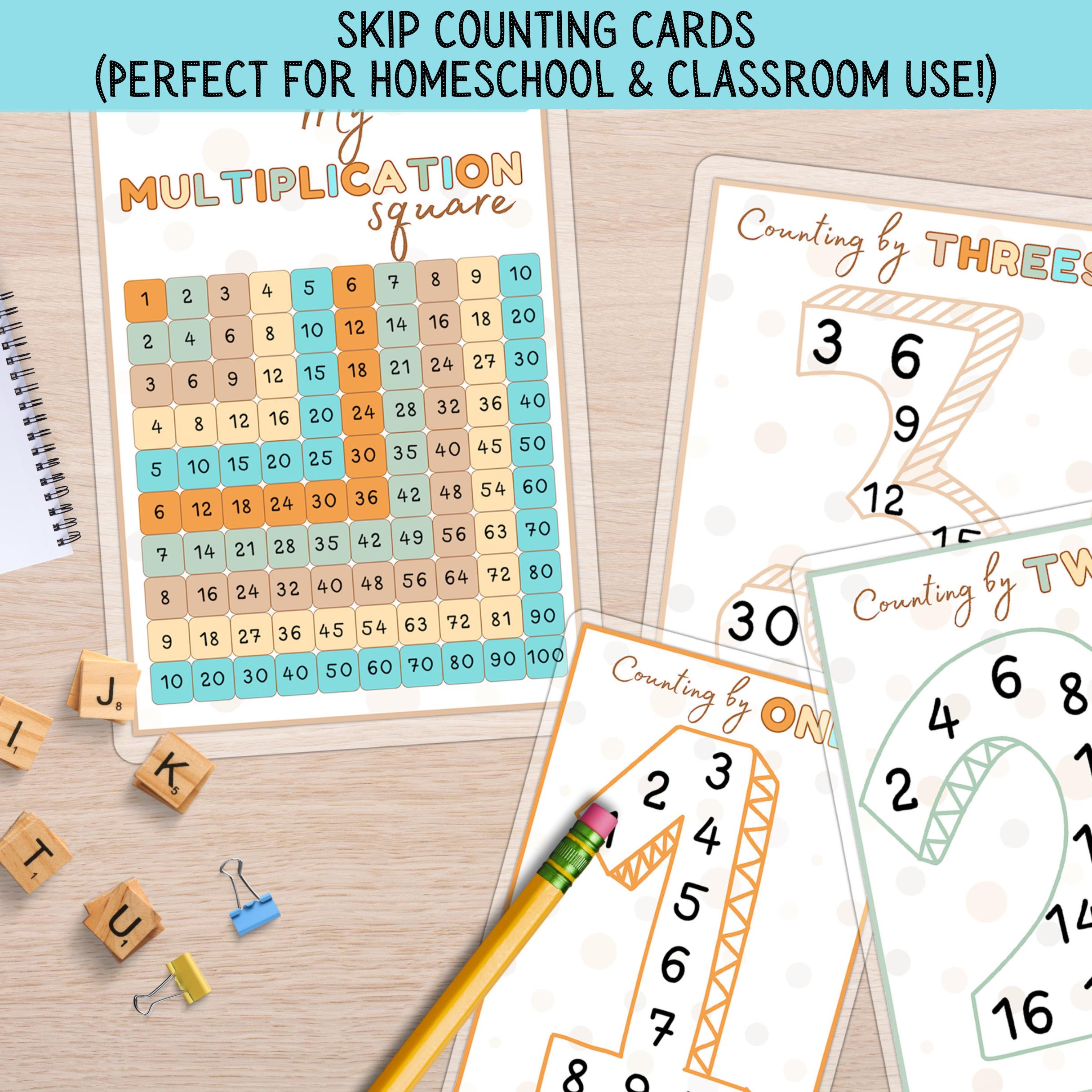 Multiplication Skip Counting Chart.pdf Skip Counting Multiplication Chart: Homeschool Math Printable (PDF ...