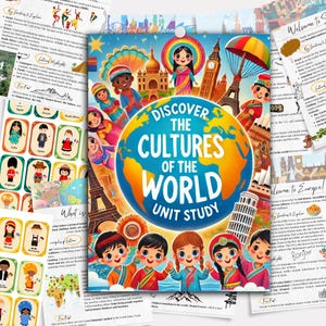 Explorez les nationalités et les traditions du monde, activité autour du monde, étude des continents, cartes à imprimer Enfants du monde entier