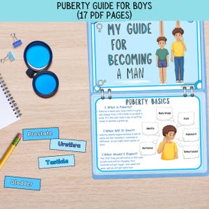 Boys Puberty Guide, Teenage Boy Book, Reproductive System, Autism, Boys in Puberty Personal Hygiene, Physical Body Changes, Learning My Body
