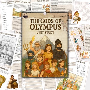 Greek Mythology Unit Study: Gods of Olympus Printable Activities (PDF Download