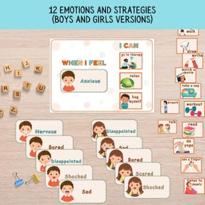 Emotion Management Activity Busy Page for Kids | Mental Health for Kids  Feelings Chart Homeschool & Educator Tool  Mindfulness Therapy Tool