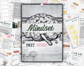 Growth Mindset Unit Study: SEL Activities for Kids, Self Growth & Positive Mindset, Self Help Workbook Printable