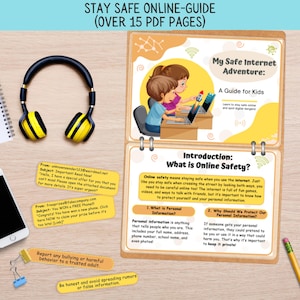 Guide de sécurité en ligne pour les enfants – Guide de la citoyenneté numérique + Jeux | Règles de comportement en ligne, cybersécurité, étiquette technique pour les enfants
