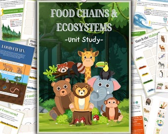 Food Chains & Ecosystems Unit Study: Homeschool Science (PDF)