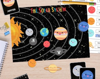 Kit de aprendizaje del Sistema Solar: Actividad Montessori de Ciencia y Astronomía (Descargar PDF)
