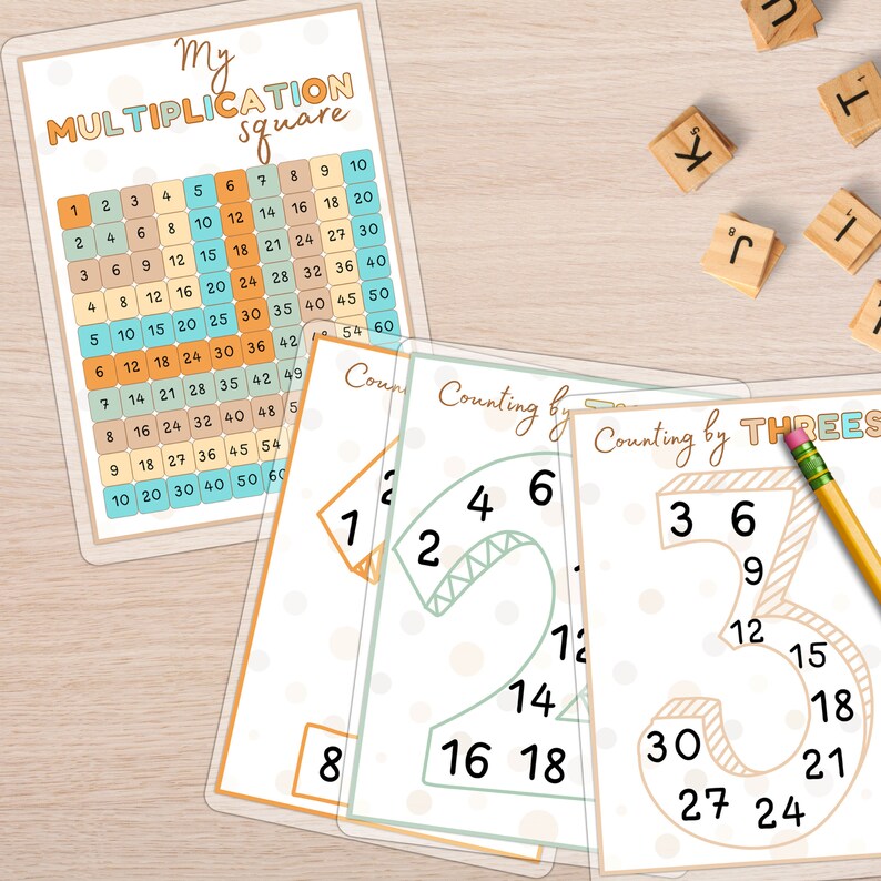 Skip Counting Multiplication Chart: Homeschool Math Printable (PDF ...