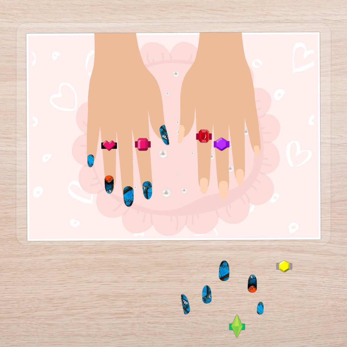 Girl Nail Salon Dramatic Play, Manicure Kids Printable Activity, Girls