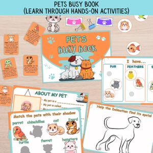 Pet Busy Book: Fun Learning Activities for Kids (Digital Download)