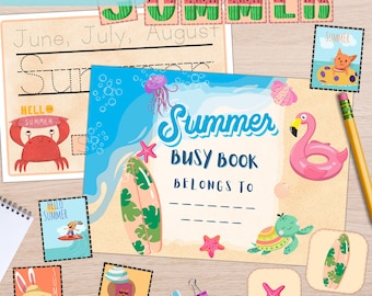 Libro de actividades de verano: Carpeta de aprendizaje para niños pequeños para viajes por carretera (Descarga PDF tamaño A4)