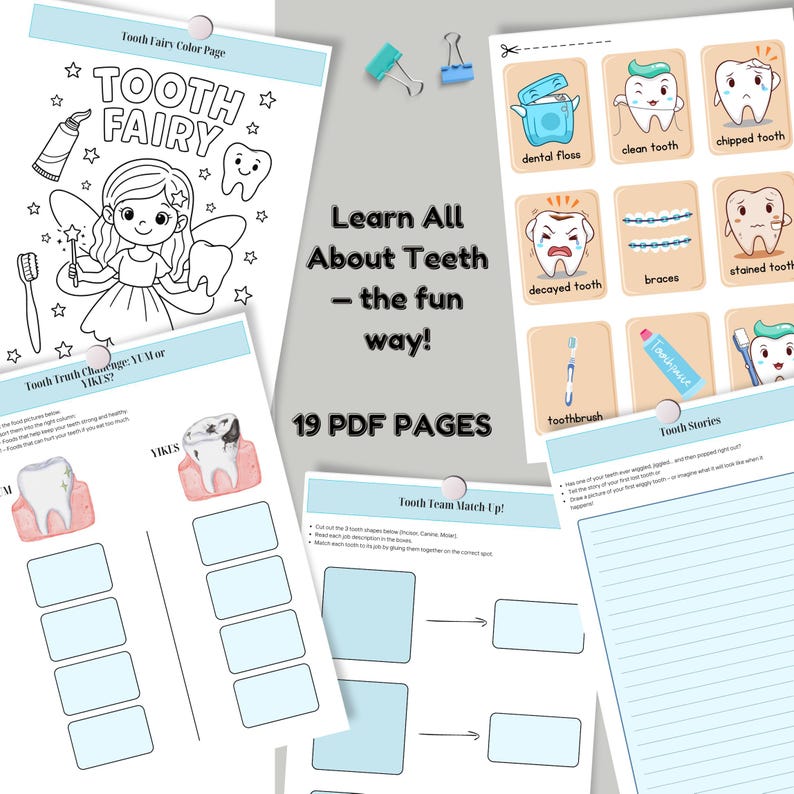 Dental Health Unit Study | Learn About Teeth, Tooth Fairy & Brushing ...