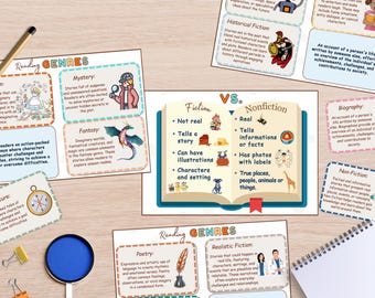 Leesles fictie versus non-fictie: activiteit voor het matchen van genres (pdf-download)