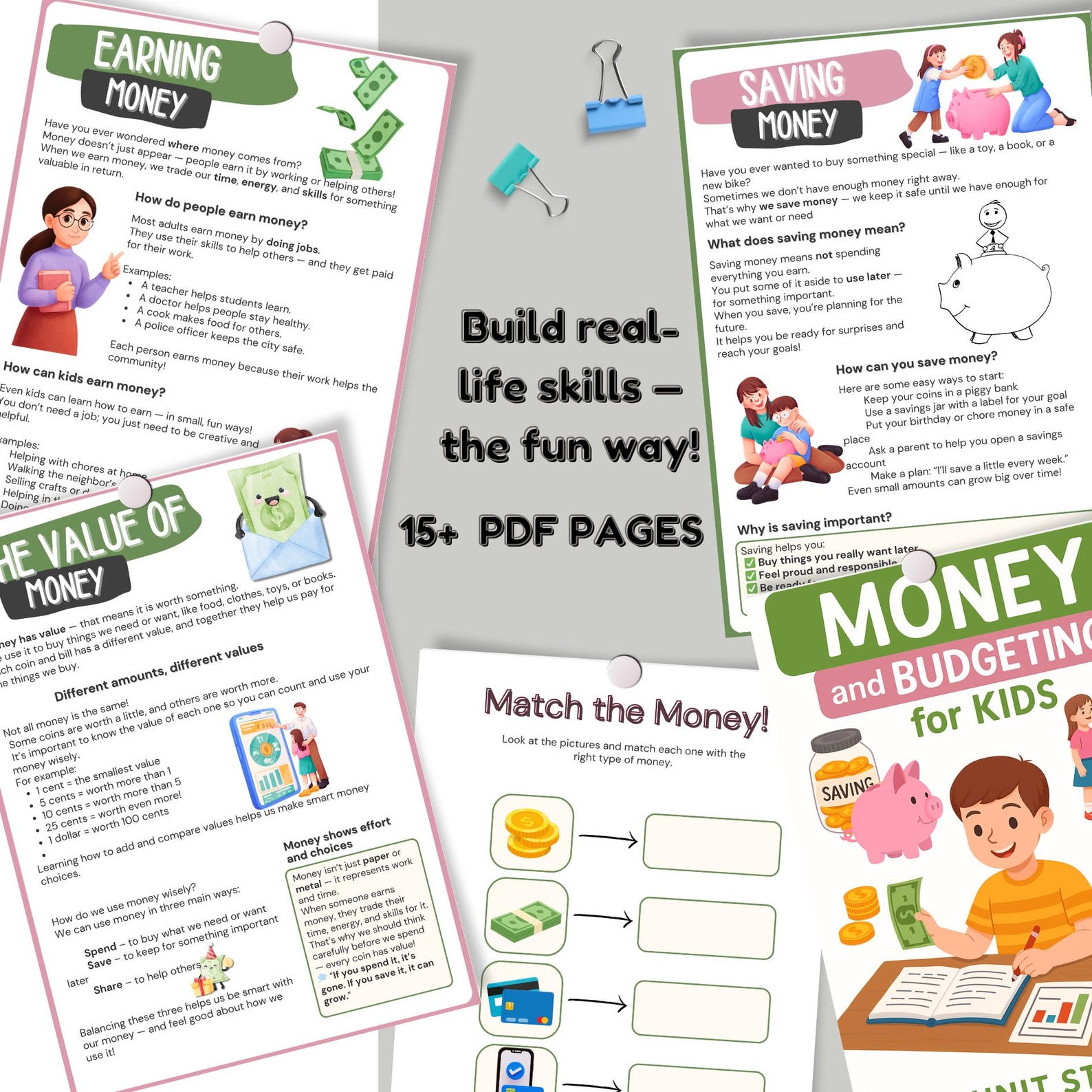 Money & Budgeting for Kids | Fun Financial Literacy Unit Study | Teach ...