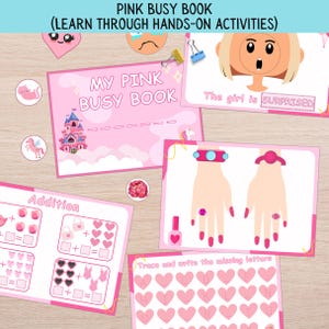 Pink Toddler Busy Book: Girly Barbi Activities, ABC & Math (Digital Download)