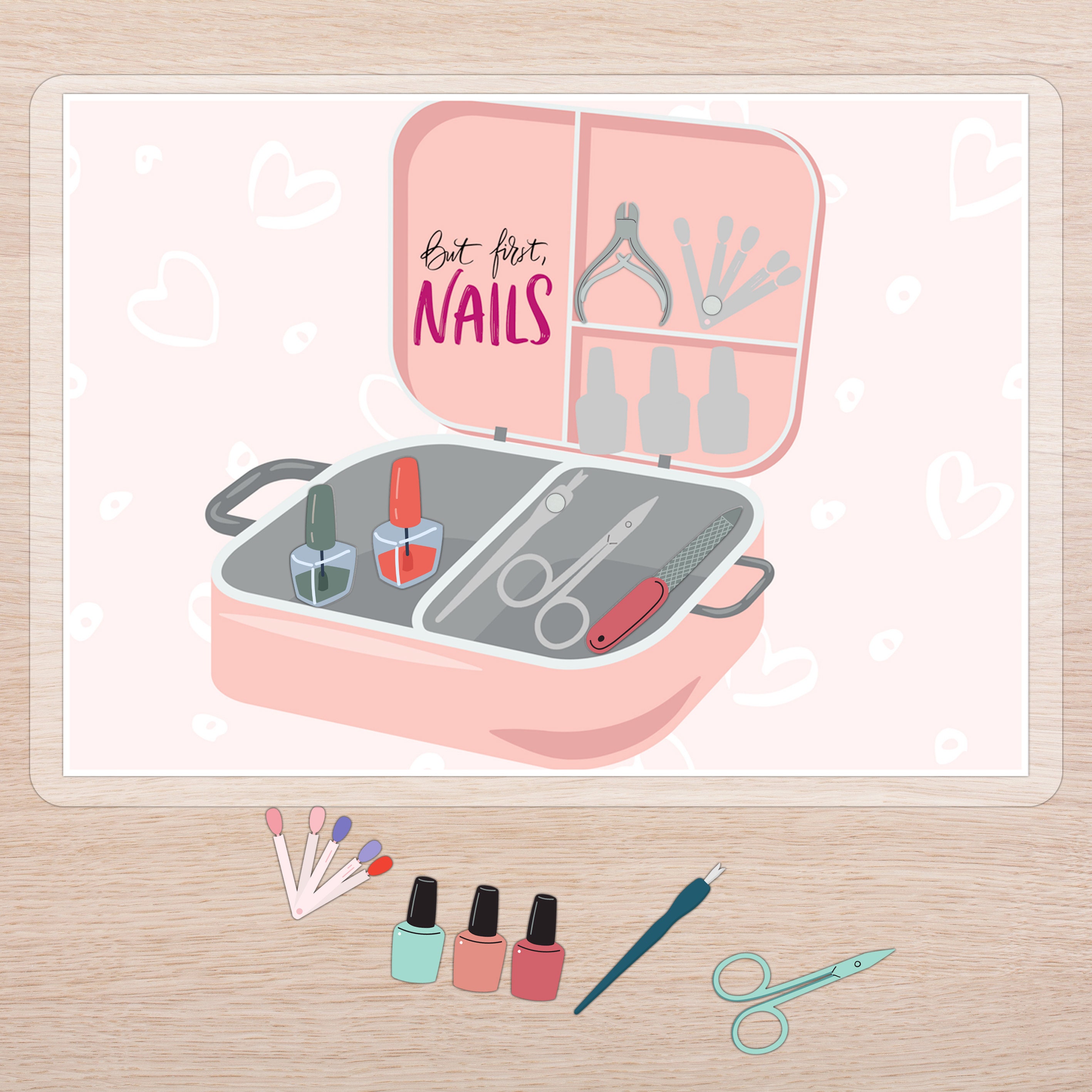 Girl Nail Salon Dramatic Play, Manicure Kids Printable Activity, Girls