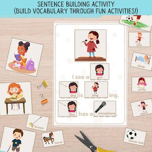 Sentence Building Activity: Parts of Speech Homeschool Printable (PDF Download)