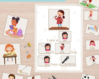 Sentence Building Activity: Parts of Speech Homeschool Printable (PDF Download)