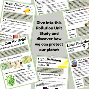 Pollution Unit Study, Save Planet, Types of Pollution, Fun ...