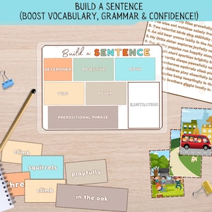 Costruisci una pagina piena di frasi: attività di abilità grammaticali (download digitale)
