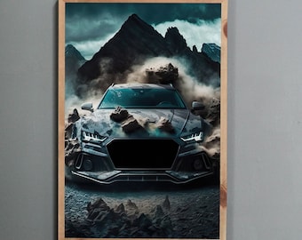 Audi Inspired Digital Art, Audi RS7 Digital Car Print, Car Poster, Audi, Automotive Enthusiast, Car Gift, Audi Art, RS7 art, RS art, RS7