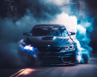 BMW Inspired Digital Art, Digital Car Print, Car Poster, BMW, Automotive Enthusiast, Car Gift, BMW Art