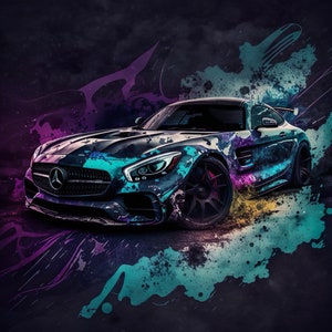 Mercedes AMG inspiriert digitale Kunst, digitale Auto-Druck, Auto-Poster, Mercedes, AMG, Automobil-Enthusiast, Auto-Geschenk, Mercedes-Kunst-Wand-Kunst. Amg