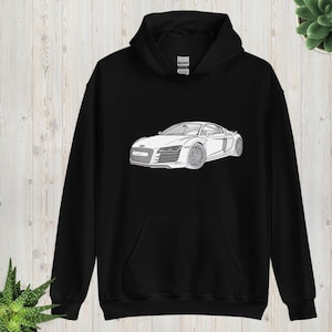 Audi Inspired Hoodie, Audi hoodie, r8 hoodie, audi r8 hoodie, car gift