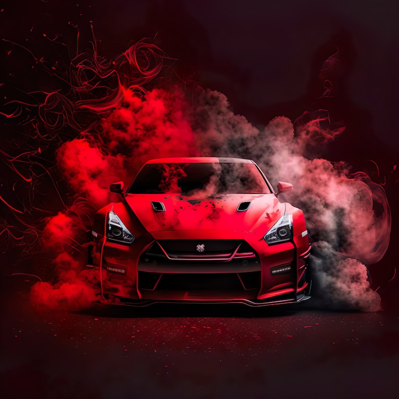 Nissan GTR Inspired Digital Art, Digital Car Print, Car Poster, Nissan