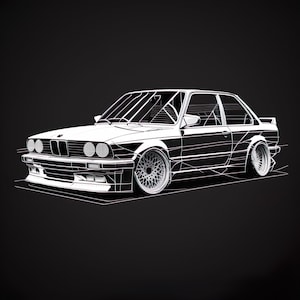 BMW Inspired Digital Art, Digital Car Print, Car Poster, BMW, Automotive Enthusiast, Car Gift, BMW Art, bmw m3