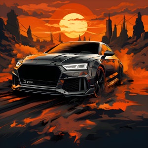 Audi Inspired Digital Art, RS7 ArtDigital Car Print, Car Poster, Audi, Automotive Enthusiast, Car Gift, Audi Art RS7