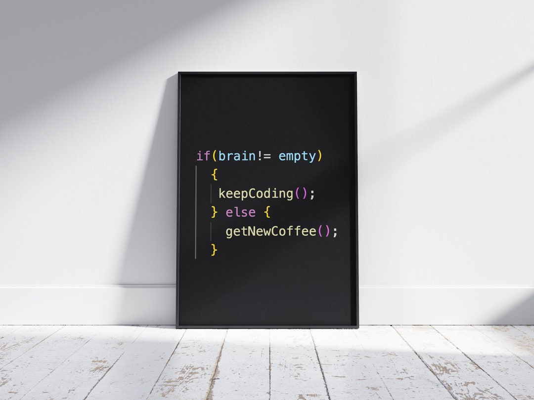 Programming Wall Art Printable Computer Science Poster - Etsy
