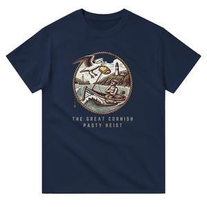 Camiseta The Great Cornish Pasty Heist / Divertida camiseta costera de Cornualles / Regalo perfecto para los amantes de Cornualles
