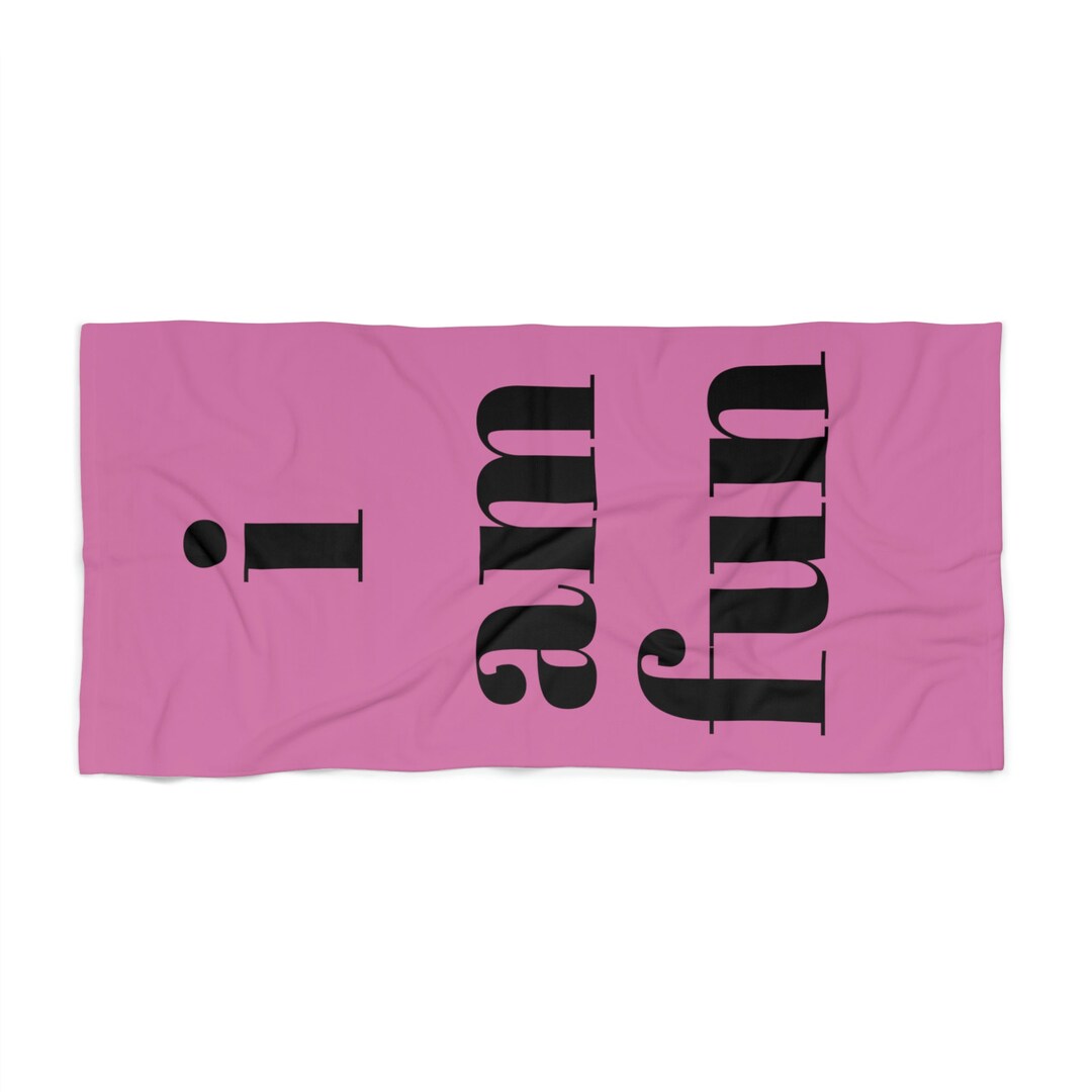 I Am Fun Beach Towel, Bath Towel Y2k Towel - Etsy