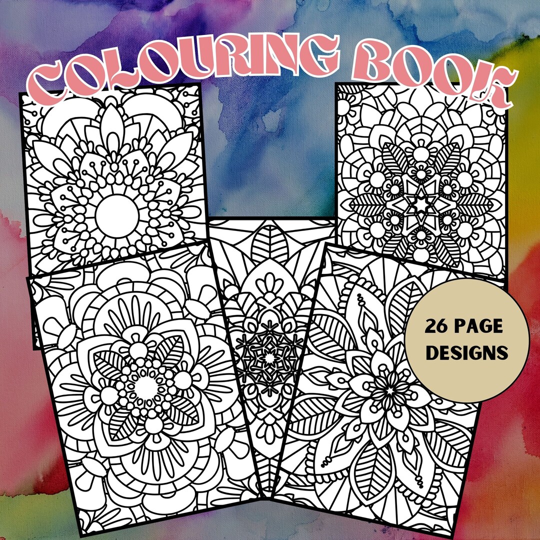 ADHD Mandala Coloring Book Floral Mandala Coloring Pages for Mom, Her