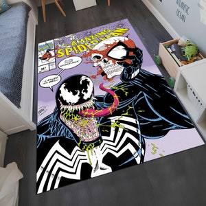 Venom Rug,Spiderman Rug,Themed Rug,Fantastic Rug,Area Rug,Kids Rug,Colorful Rug,Sci-Fi Rug,Marvel Rug,Gift For Him,Unique Rug,Bestseller