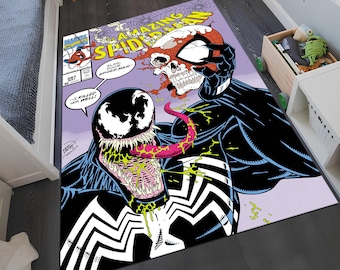 Venom Rug,Spiderman Rug,Themed Rug,Fantastic Rug,Area Rug,Kids Rug,Colorful Rug,Sci-Fi Rug,Marvel Rug,Gift For Him,Unique Rug,Bestseller