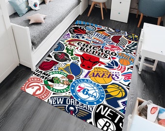 Basketball Rug,Nba Team Rug,Boys Room Rug,Sport Rug,Kids Room Rug,Custom Rug,Hypebeast Rug,Area Rug,Personalized Rug,Unique Rug,Gift For Him