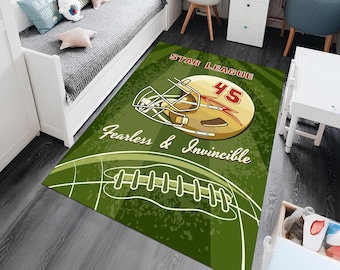 American Football Rug,Helmet Rug,Sport Rug,Kids Room Rug,Custom Rug,Hypebeast Rug,Area Rug,Personalized Rug,Unique Rug,Gift for Him