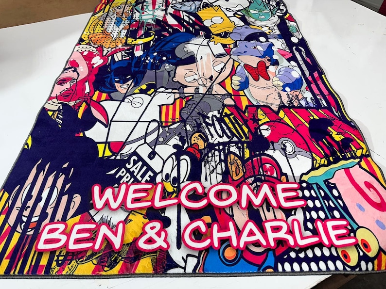 Pop Art Rug,Anime Rug,Graffiti Rug,Colorful Art Rug,Popular Rug,Unique Rug,Cool Rugs,Modern Rug,Custom Rug,Area Rugs,Kids Rug,Gifts for Her image 2