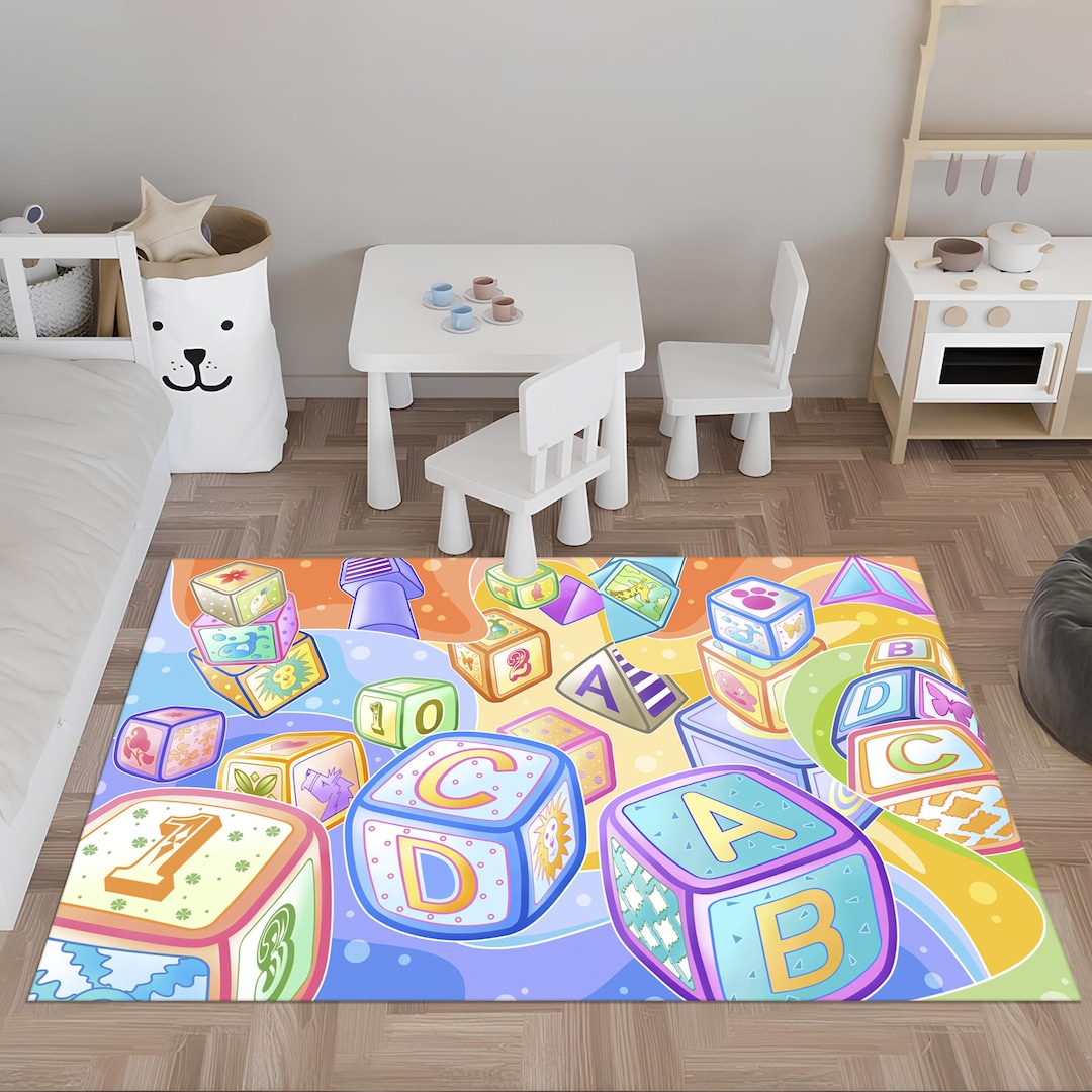 Alphabet Rug,educational Rug,colorful Rug,child Rug,nursery Decor,gift ...