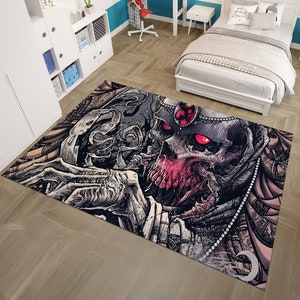 Devil Rug,Satanic Rug,Demon Rug,Gothic Rug,Horror Art Rug,Horror Decor,Fear Rug,Unique Rug,Area Rug,Custom Rug,Boys Room Rug,Gift for Her