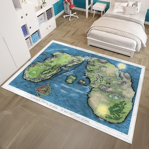 Eine Karte von Mittelerde Teppich, Karte Teppich, Coole Teppiche, Fantastischer Teppich, Wohnkultur, Geschenke für Sie, Jungenzimmer Teppich
