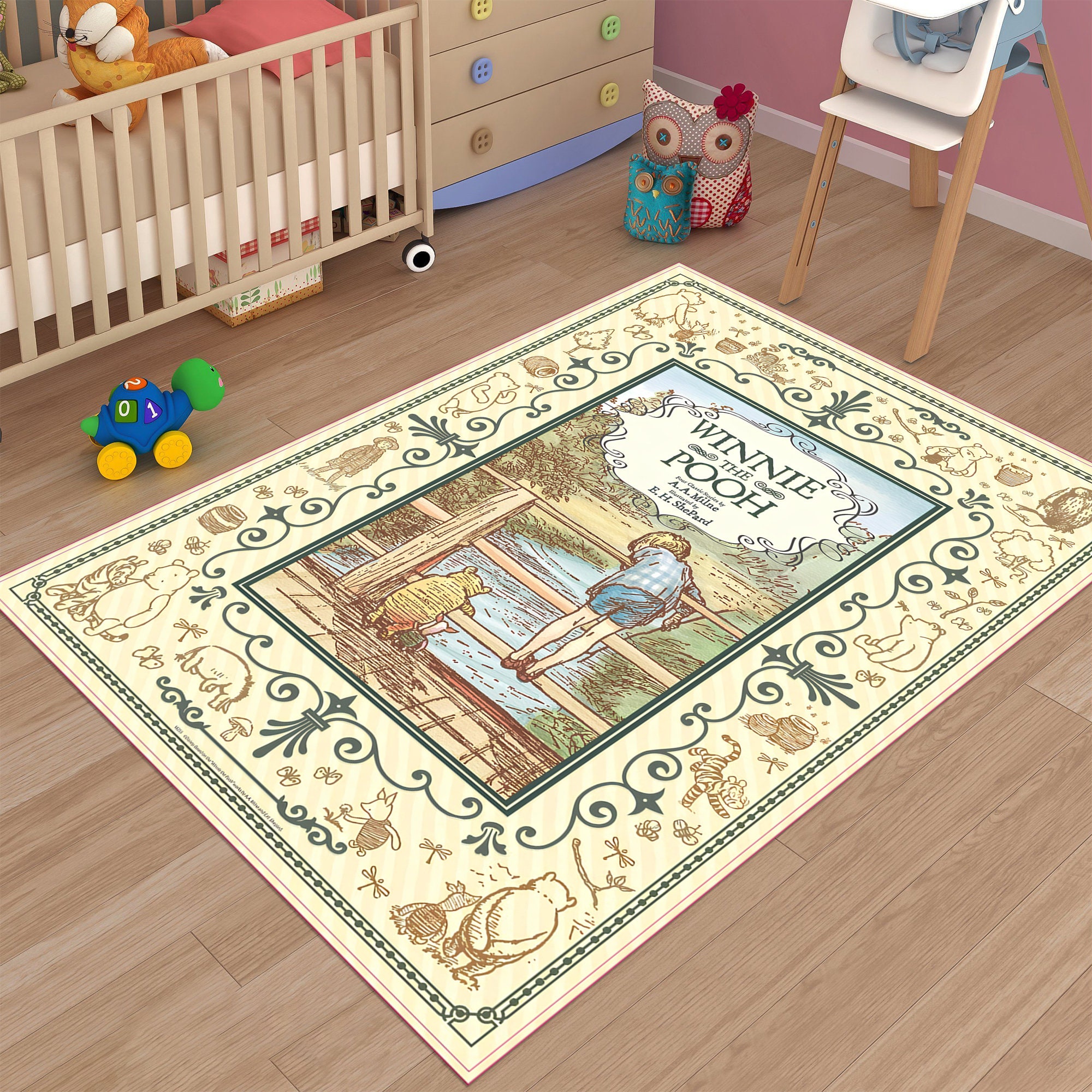 Winnie the Pooh Rug,winnie Rug,book Cover Rug,kids Rug,colorful Rug ...